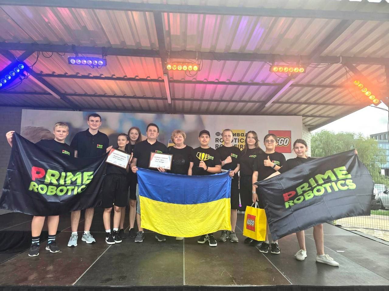 Team with UA Flag